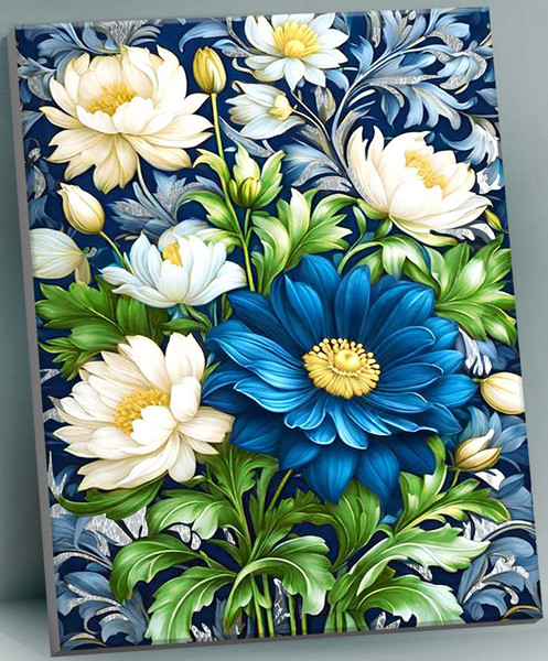 Изображение товара Картина по номерам Флюид Винтажный букет 40x50 / QHR0009