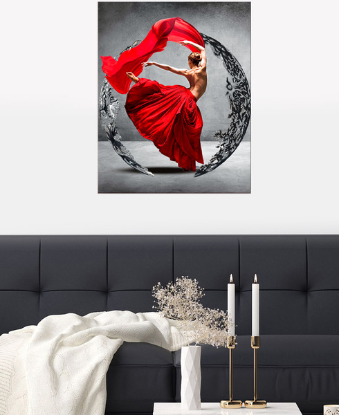 Изображение товара Картина по номерам Флюид Грация балерины 40x50 / QHR0013