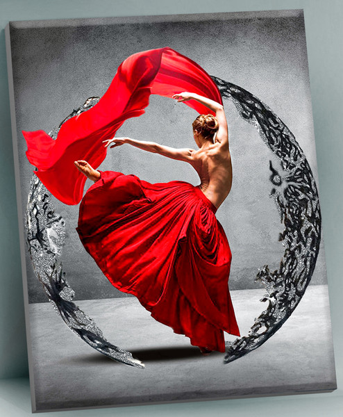 Изображение товара Картина по номерам Флюид Грация балерины 40x50 / QHR0013