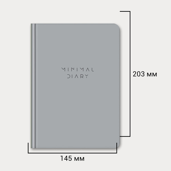 Изображение товара Ежедневник Brauberg Minimal / 116302 (160л, серый)