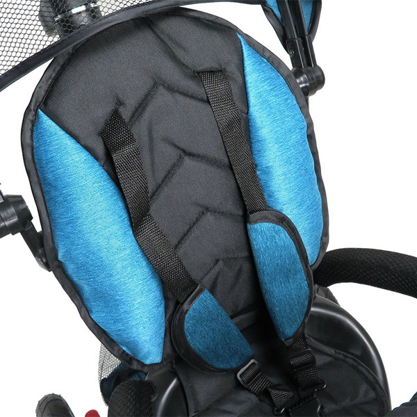 Изображение товара Трехколесный велосипед с ручкой Maxiscoo Shark 2023 / MSC-TCL2303BL (синий, разобранный, в коробке)