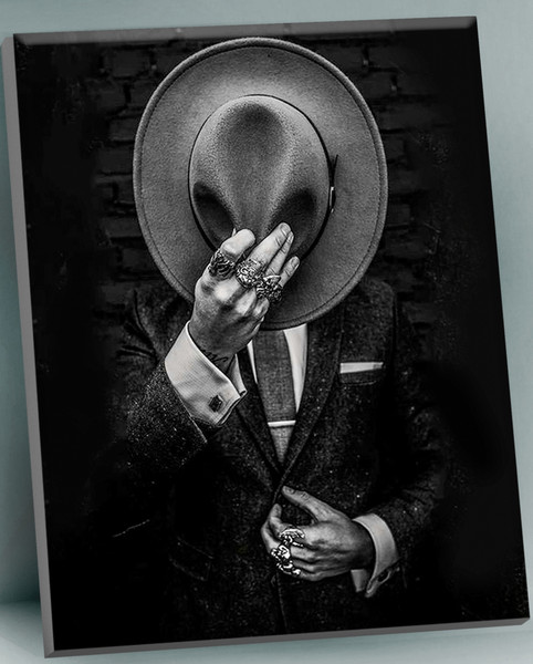 Изображение товара Картина по номерам Флюид Стильный мужчина 40x50 / BQH0005