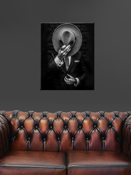 Изображение товара Картина по номерам Флюид Стильный мужчина 40x50 / BQH0005