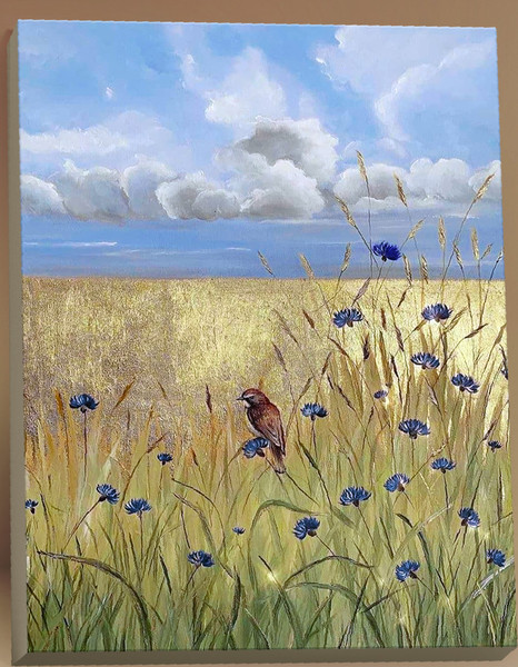 Изображение товара Картина по номерам Флюид Золотая рожь 40x50 / HR0388