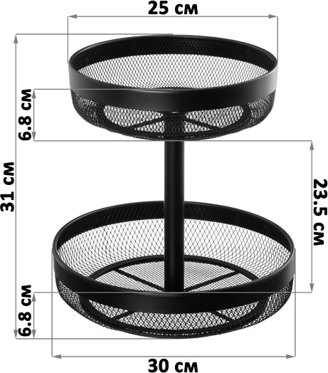 Изображение товара Фруктовница El Casa 240494 (черный)