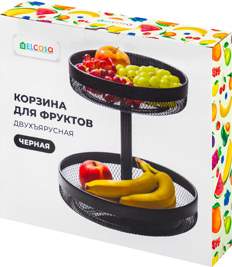 Изображение товара Фруктовница El Casa 240494 (черный)