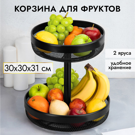 Изображение товара Фруктовница El Casa 240494 (черный)