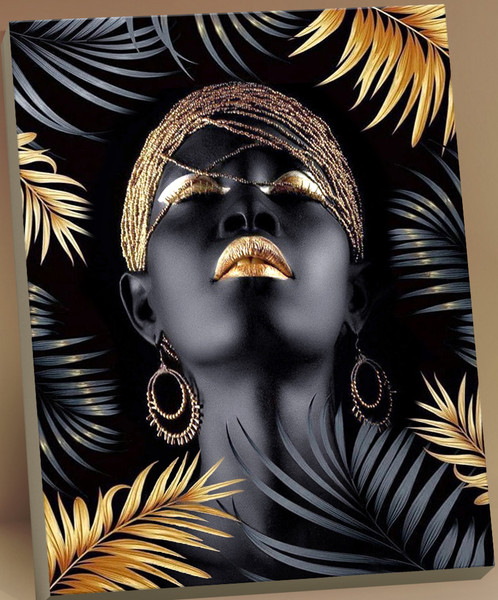 Изображение товара Картина по номерам Флюид Золотая красавица 40x50 / HR0454