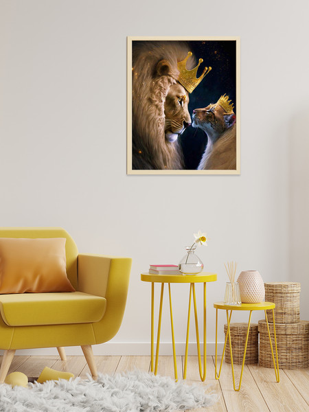 Изображение товара Картина по номерам Флюид Королевская любовь 40x50 / HR0650