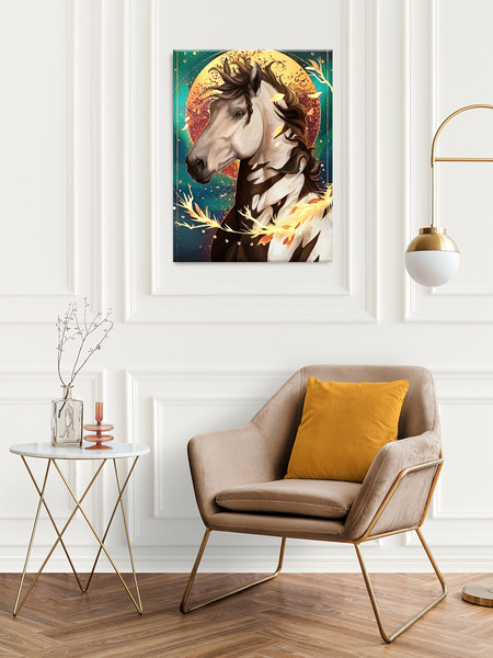 Изображение товара Картина по номерам Флюид Дикая лошадь 40x50 / HR0686