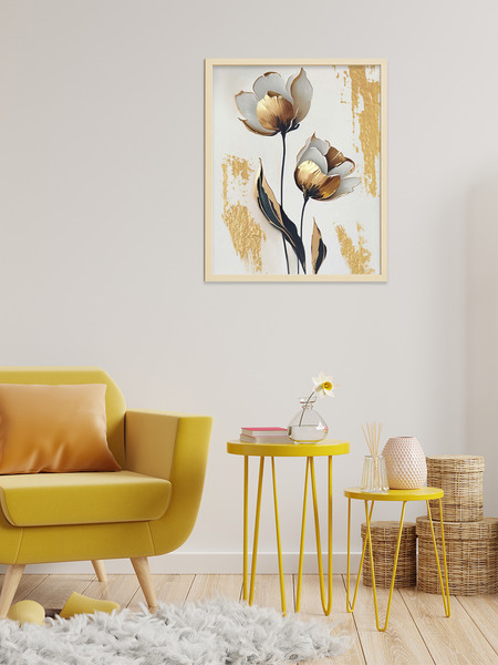 Изображение товара Картина по номерам Флюид Интерьерные тюльпаны 40x50 / HR0692