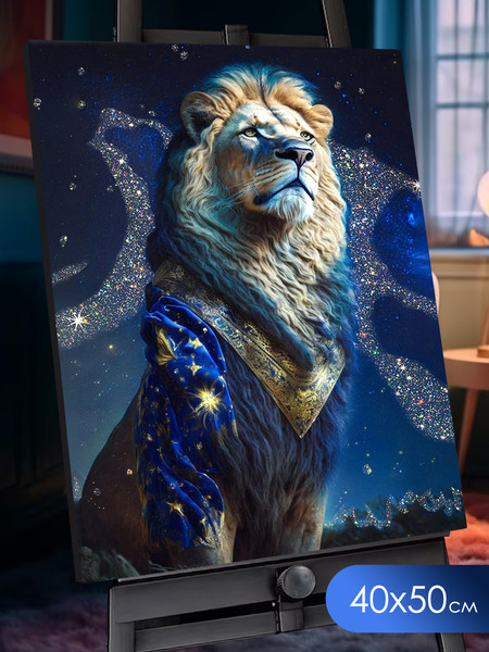 Изображение товара Картина по номерам Флюид Царь зверей 40x50 / SHR0533