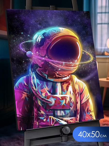 Изображение товара Картина по номерам Флюид Космонавт арт 40x50 / SHR0537