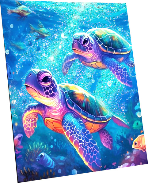 Изображение товара Картина по номерам Флюид Морские черепахи 40x50 / SHR0543