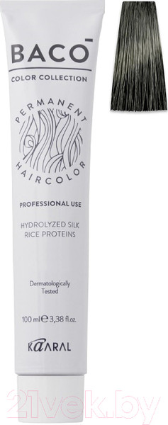 Изображение товара Крем-краска для волос Kaaral Baco 7.10 (пепельный блондин)