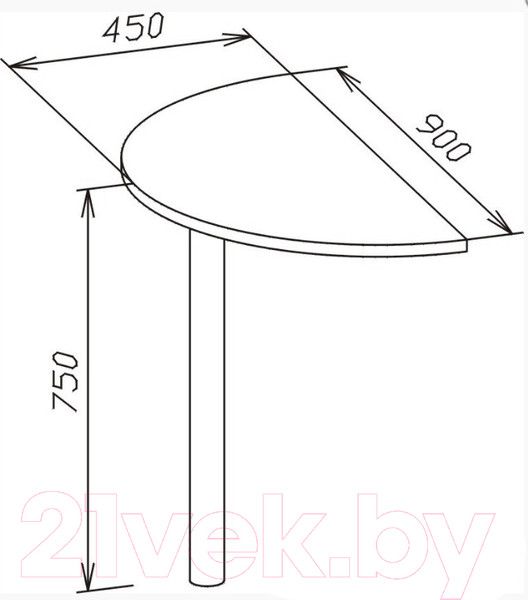 Изображение товара Стол-приставка Сокол-Мебель СПР-03 (венге)