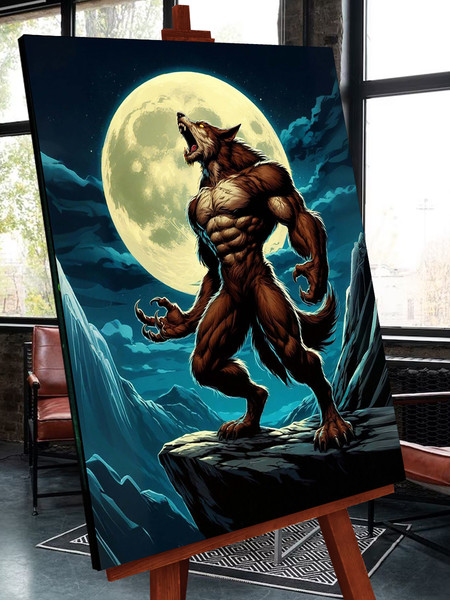 Изображение товара Картина по номерам Флюид Человек- волк 40x50 / BFH0004