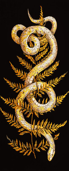 Изображение товара Картина по номерам Флюид Танец снежной змеи 23x57 /HRP0188