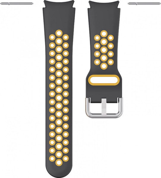 Изображение товара Ремешок для умных часов Rumi N-style для Samsung Galaxy Watch4/5/6 (20мм, черный/желтый)