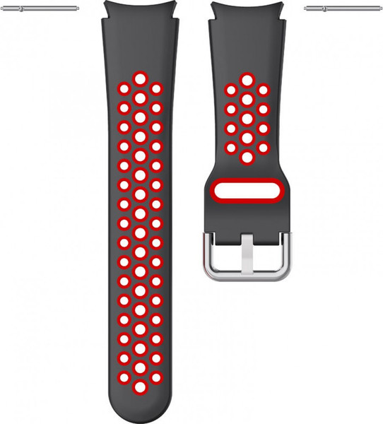 Изображение товара Ремешок для умных часов Rumi N-style для Samsung Galaxy Watch4/5/6 (20мм, черный/красный)