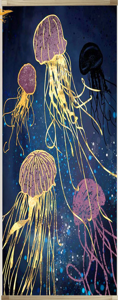 Изображение товара Картина по номерам Флюид Медузы в океане 35x88 / HRP0120