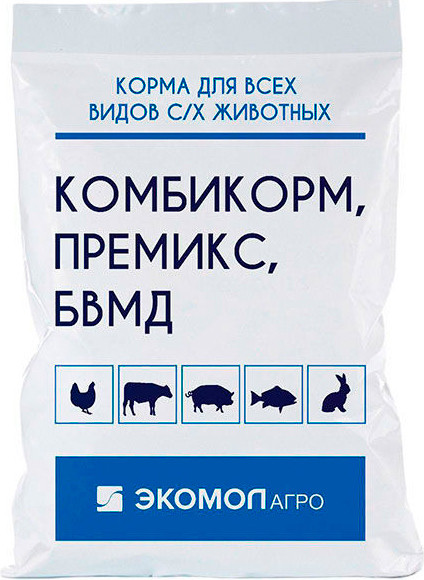 Изображение товара Комбикорм полнорационный Экомол ЭПК-6 для цыплят-бройлеров в возрасте 33 дня и до убоя (20кг)