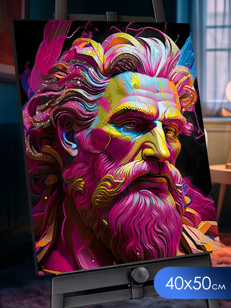 Изображение товара Картина по номерам Флюид Посейдон 40x50 / SHR0545