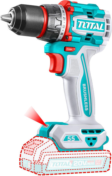 Изображение товара Аккумуляторная дрель-шуруповерт TOTAL TIDLI205581