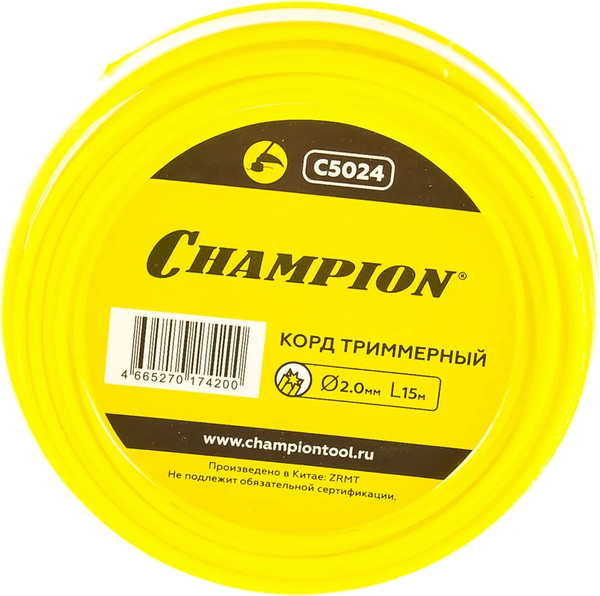 Изображение товара Леска для триммера Champion Star 2.0мм звезда / C5024 (15м)