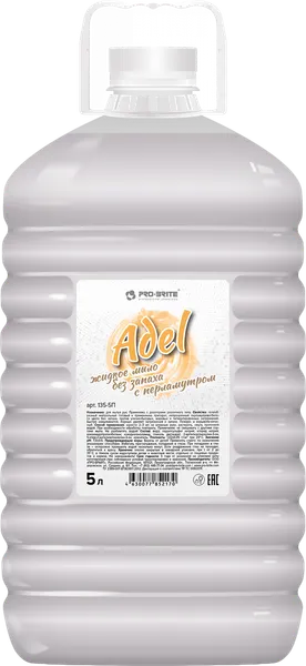 Изображение товара Мыло жидкое Pro-Brite Adel без запаха с перламутром 135-5П (5л)