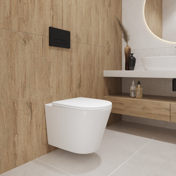 Изображение товара Унитаз подвесной с инсталляцией Lauter Longer 2110822 + GROHE Rapid SL 38721001 с кнопкой (овальная, хром)