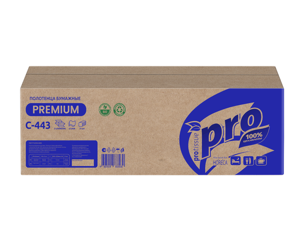 Изображение товара Бумажные полотенца PROtissue Protissue 2 слоя С443 (190 листов)