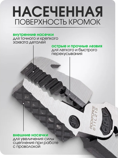 Изображение товара Плоскогубцы RockForce 62 337 / RF-611L215