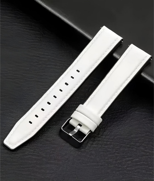 Изображение товара Ремешок для умных часов Rumi Comfort с силиконовой подкладкой 20мм (белый/черный)