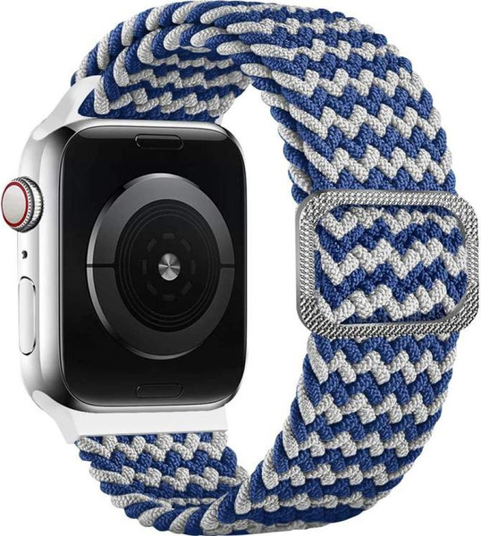 Изображение товара Ремешок для умных часов Rumi Wick для Apple Watch 42/44/45мм (белый/синий/полосы)