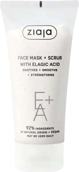 Изображение товара Маска для лица кремовая Ziaja Маска-скраб с эллаговой кислотой (55мл)