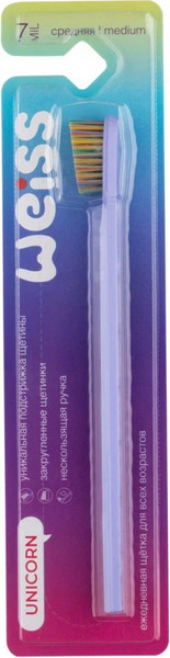 Изображение товара Зубная щетка WEISS Ежедневная средняя (радуга)