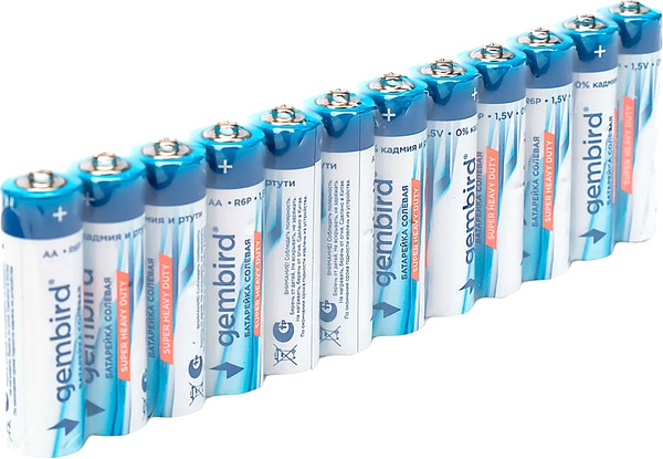Изображение товара Комплект батареек Gembird GB-R6P-12F (12шт)