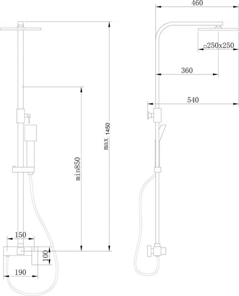 Изображение товара Душевая система со смесителем Abber Daheim AF8220WL
