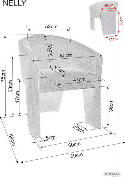 Изображение товара Кресло мягкое Signal Nelly (Brego бежевый)