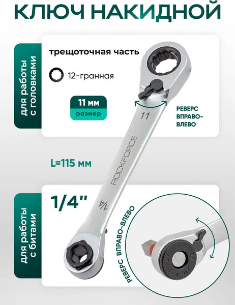 Изображение товара Универсальный набор инструментов RockForce RF-2311-5 (64708)