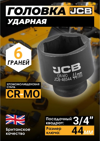 Изображение товара Головка слесарная JCB 46544 (61027)