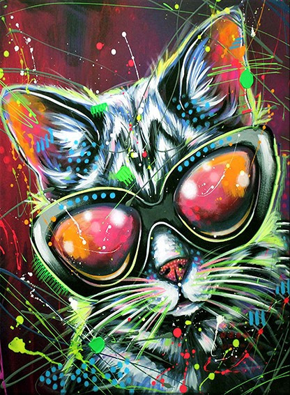 Изображение товара Картина по номерам Молли Стильный кот 40x50 / FHR0582