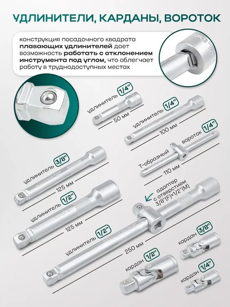 Изображение товара Универсальный набор инструментов RockForce RF-38841W Premium (64710)