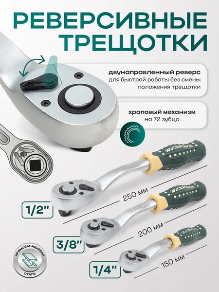 Изображение товара Универсальный набор инструментов RockForce RF-38841W Premium (64710)