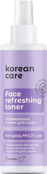 Изображение товара Тоник для лица Белита-М Korean Care Освежающий (200мл)