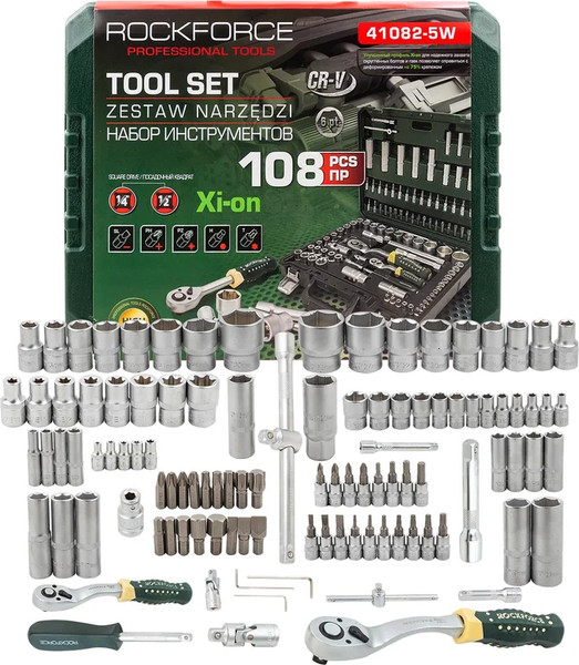 Изображение товара Универсальный набор инструментов RockForce RF-41082-5W (64711)