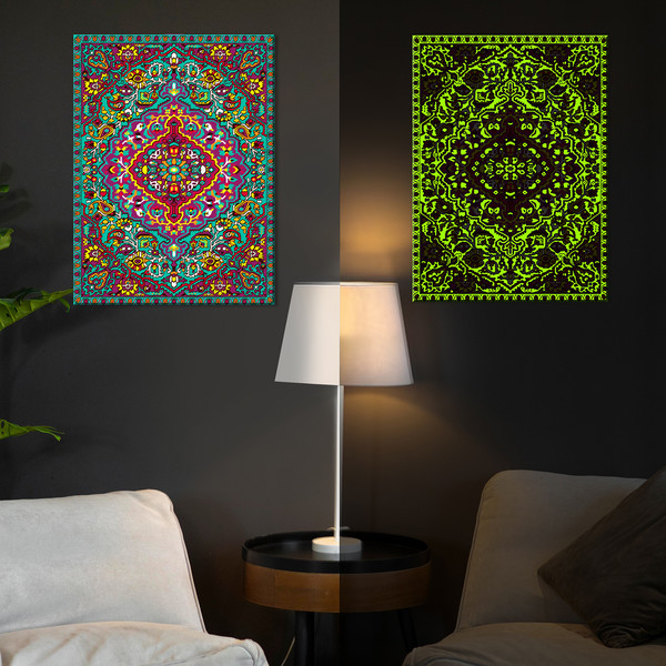 Изображение товара Картина по номерам Молли Восточный ковер 40x50 / FHR0614 (зеленый)