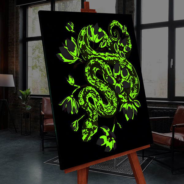 Изображение товара Картина по номерам Молли Питон в цветочном эдеме 40x50 / FHR0615