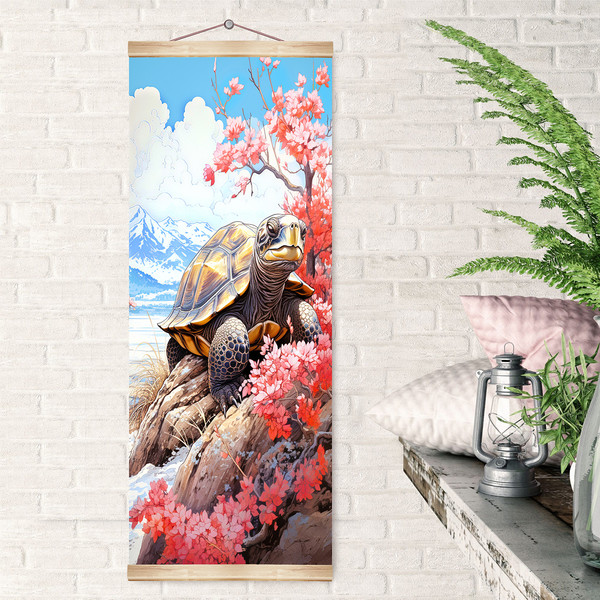 Изображение товара Картина по номерам Молли Черепаха на камнях 35x88 / HRP0175